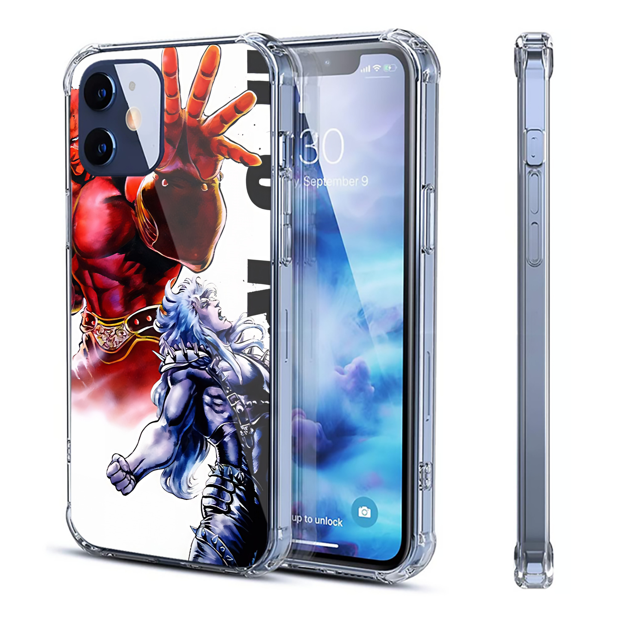 （画像用） 北斗の拳 Fist of the North Star 【iPhone 12シリーズ対応】透明スマホケース（クリアソフトケース）